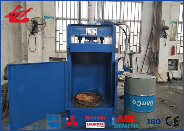 Large Output Waste Oil Steel Drum Crusher Box Press Compactor Machine 25 Ton Press Force High