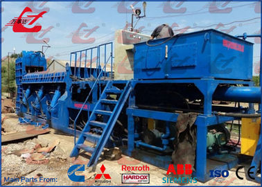PLC Controlled Hydraulic Shear Baler Scrap Metal Machinery For Angle Iron WANSHIDA