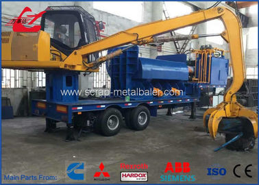Mobile Trailer Mounted Waste Car Scrap Metal Recycling Equipment With Grab