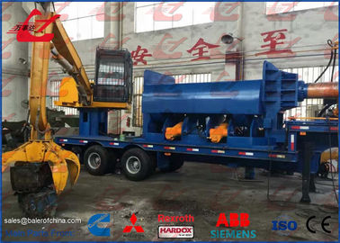 Buy 86kW Scrap Car Logger Baler , Mobile Baler Metal Baling Press With Tailer And Grab online manufacture