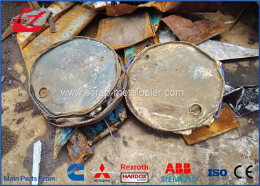 Buy Hydraulic Scrap 210L Steel Drum Crusher 250 KN Push Force One Year Guarantee online manufacture