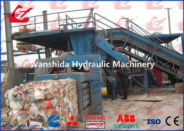 Mitsubishi PLC Control Waste Paper Baler Hydraulic Baling Press Machine 125 Ton