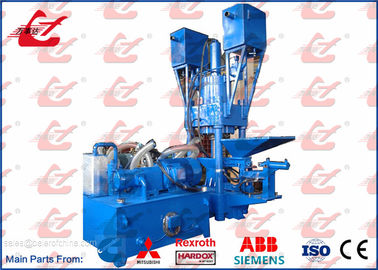 PLC Controlled Scrap Metal Briquetting Machines For Metal Chips From Turning Mill Lathe