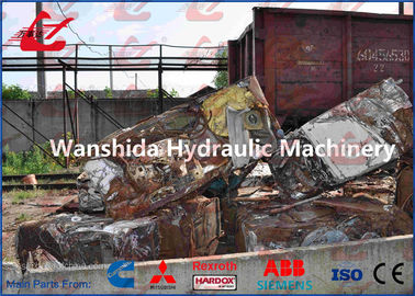 Scrap Car Body Metal Scrap Baling Machine , 74kW Motor Steel Baler Machines
