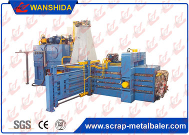 Horizontal Automatic Tie Waste Paper Baler With Conveyor Feeding , Bale Size 1100x1100mm