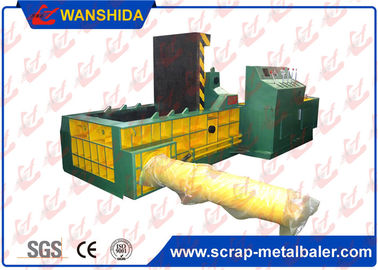PLC Automatic Hydraulic Scrap Metal Baler With Bale Side Push Out