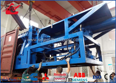 Hydraulic Scrap Baling Press Shearing Machine , Scrap Steel Cutting Machine With Electric Motor Power