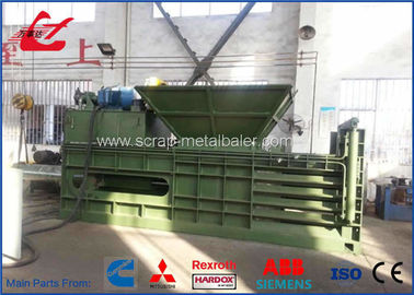 Horizontal Automatic Tie Waste Paper Baler With Conveyor Feeding , Bale Size 1100x1100mm