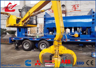 Mobile Trailer Mounted Waste Car Scrap Metal Recycling Equipment With Grab