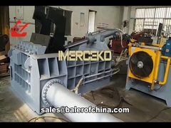 WANSHIDA 200ton side push out metal baler testing video in our workshop