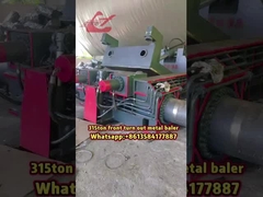 315ton Front turn out Hydraulic Scrap metal Compactor Baler in client's scrap recycling yard