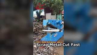 Q43-1600 hydraulic Alligator shear for scrap metal/aluminum cutting working video