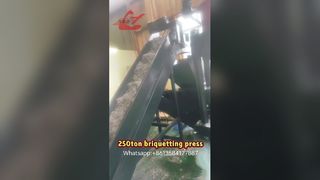 250ton scrap briquetting press machine working in our clients yard